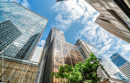 View of commercial building in Central Hong Kong..