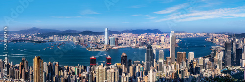 Beautiful city skyline of Hong Kong, China..