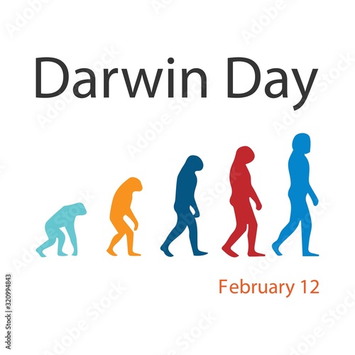 International Darwin Day February 12 design vector illustration. 