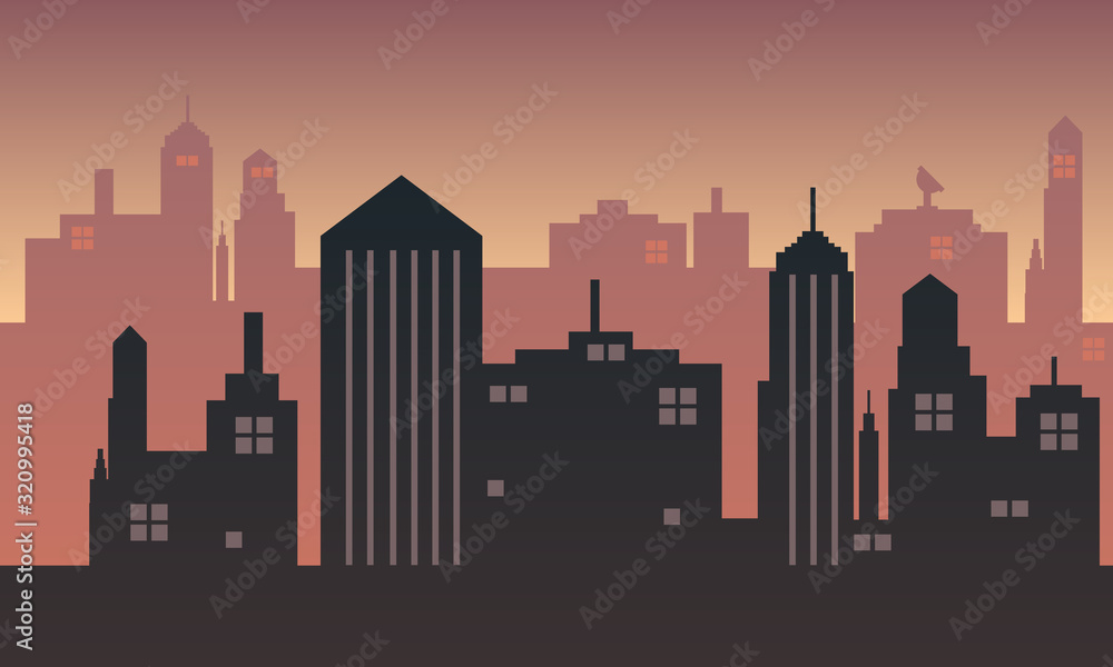 Background of a city with buildings in the afternoon