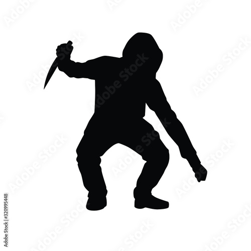 assassin silhouette vector