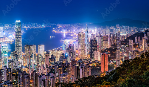 Wallpaper Mural Beautiful night view of Hong Kong.. Torontodigital.ca