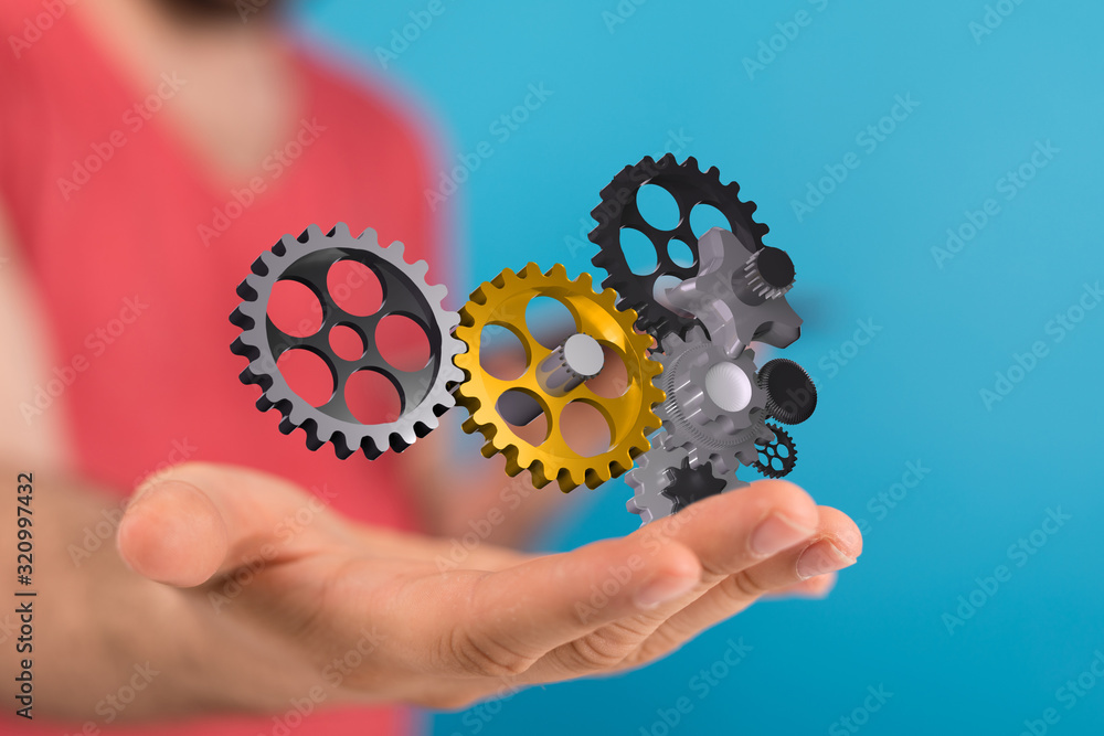 gear Technology setting concept background. gear Technology setting concept background.