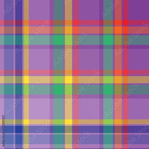 Tartan, plaid pattern seamless vector illustration. Checkered texture for clothing fabric prints, web design, home textile.