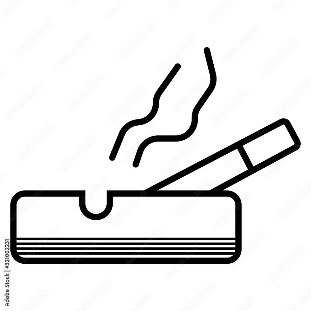Smoke cigarette icon vector photo Smoke cigarette icon vector photo