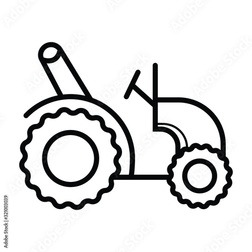 Tractor icon vector illustration photo