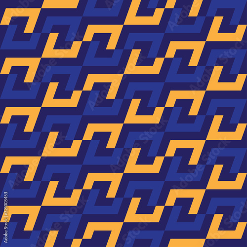 African. Decorative pattern for the background, tile and textiles..It is assembled from modular parts. Vector. Seamless.