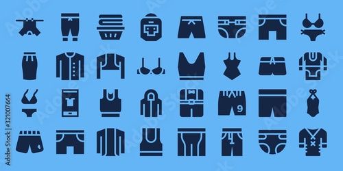 underwear icon set