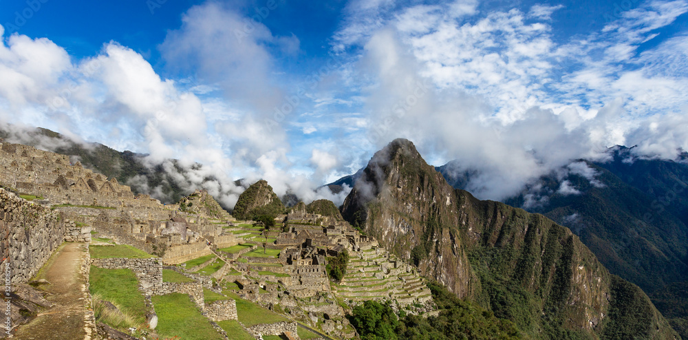 View of the city of Machu Picchu, Peru. Panorama.