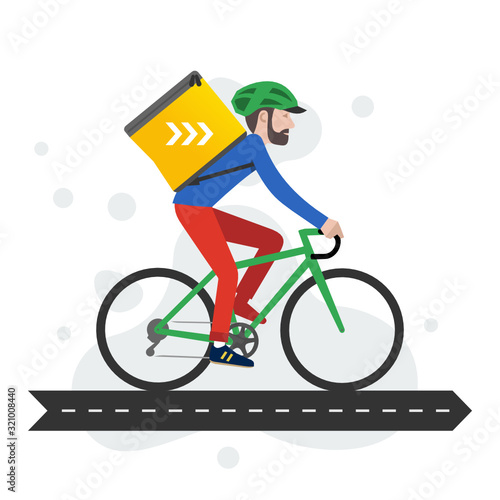 Food delivery service, bike messenger, coursier à vélo
