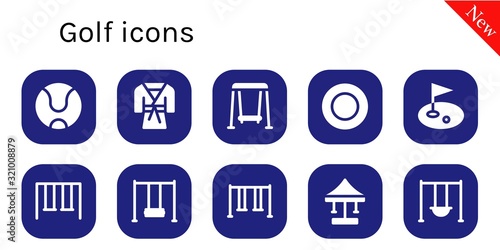 golf icon set
