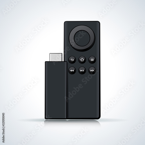 Vector llustration of remote control on white background