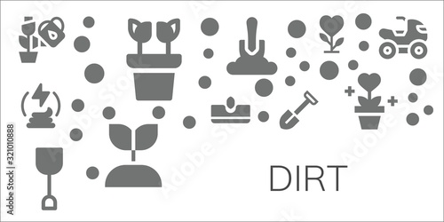 dirt icon set