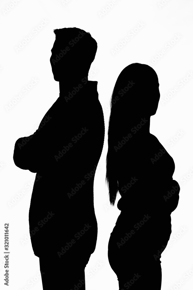 Dark images of two young men looked into the frame Dark images of two young men looked into the frame