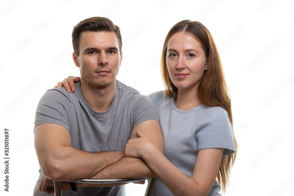Portrait of a young couple of Europeans Portrait of a young couple of Europeans