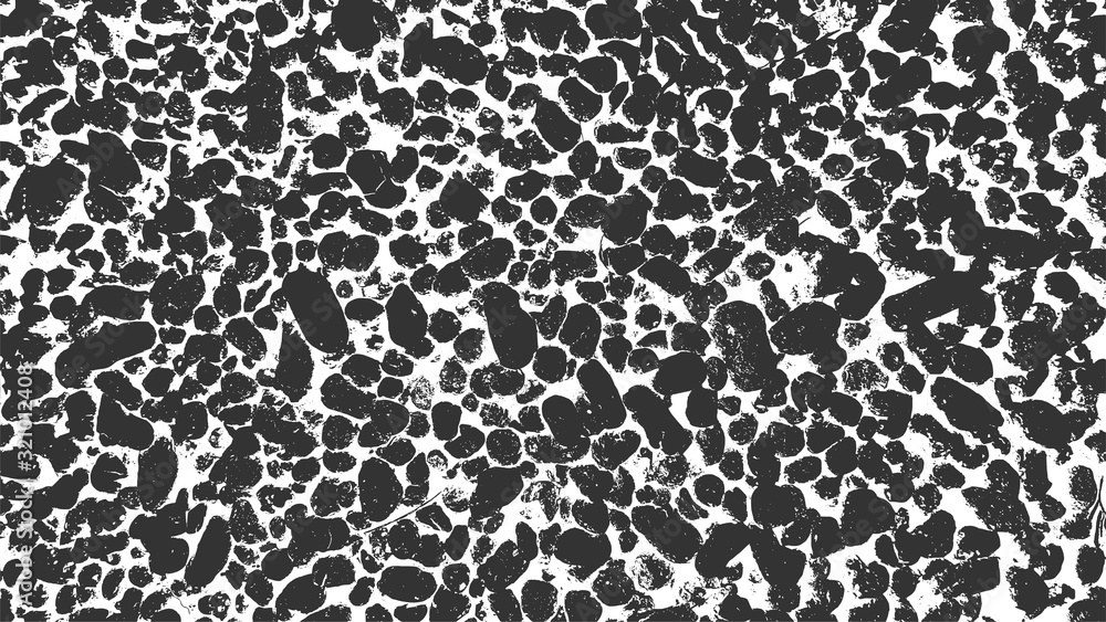Granules Vector Texture. Rounded Pellets Background. Small Gravel. Black and White Grunge Backdrop Granules Vector Texture. Rounded Pellets Background. Small Gravel. Black and White Grunge Backdrop