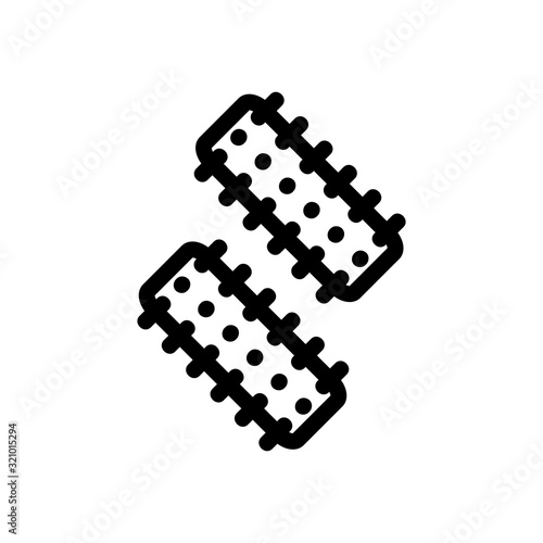 curlers icon vector. Thin line sign. Isolated contour symbol illustration