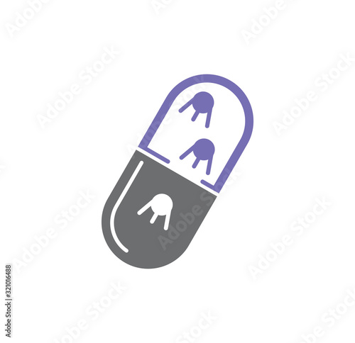 Nano tech related icon on background for graphic and web design. Creative illustration concept symbol for web or mobile app