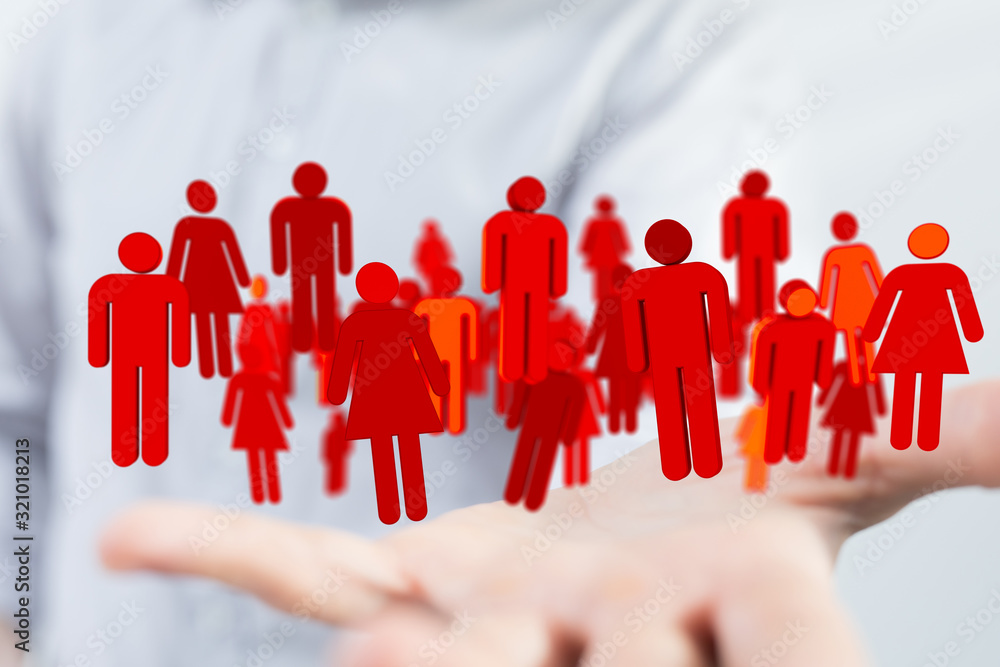 Social Networking illustration team group Social Networking illustration team group