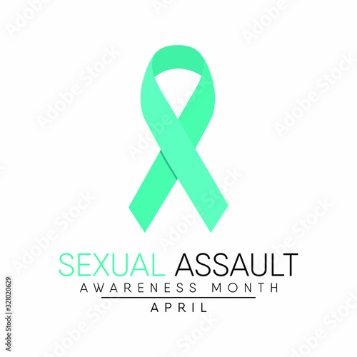 Vector illustration on the theme of Sexual Assault Awareness and prevention month of April.