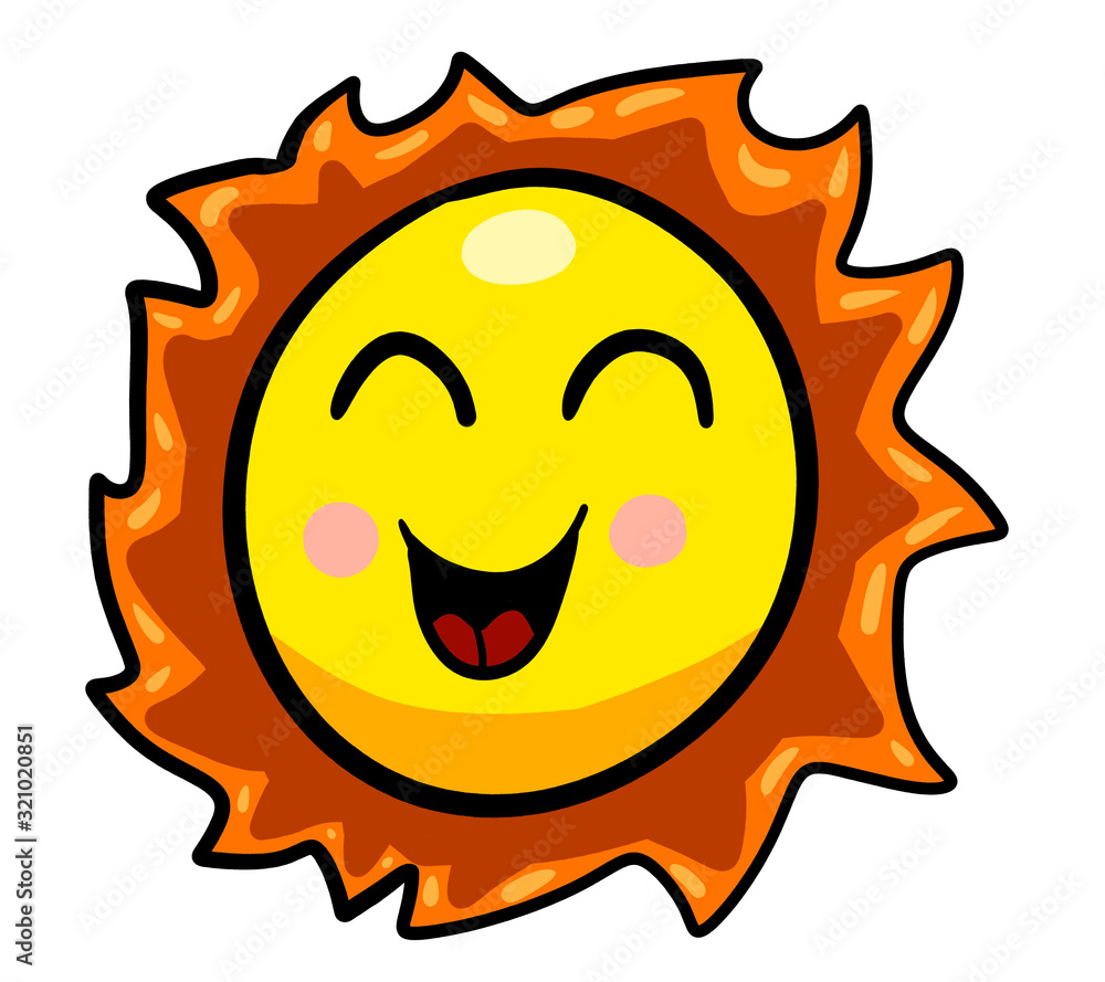 Cartoon Stylized Happy Sun