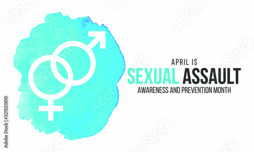 Vector illustration on the theme of Sexual Assault Awareness and prevention month of April.