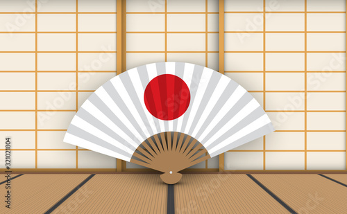 Japanese fan in the japanese room	