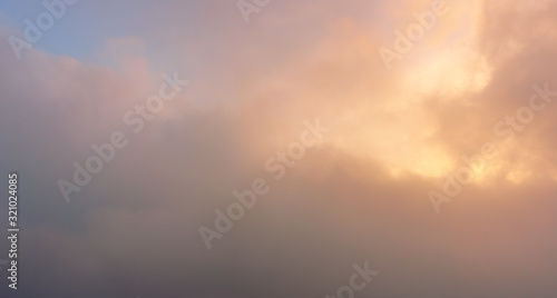 beautiful cloudscape at sunset with pastel colors © mimadeo