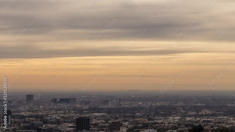 time-lapse of Los Angeles looking over Hollywood bowl time-lapse of Los Angeles looking over Hollywood bowl