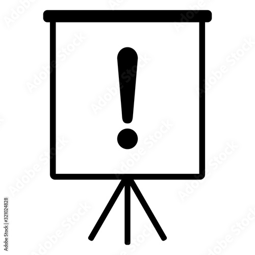 Ausrufezeichen und Flipchart