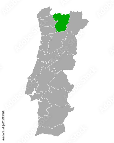 Karte von Vila Real in Portugal