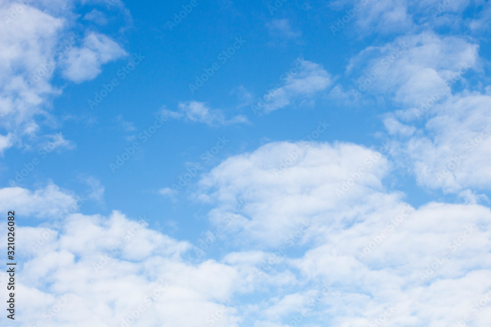 Bright blue sky with white clouds for background or wallpapers Bright blue sky with white clouds for background or wallpapers