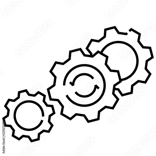 Merger and Acquisition Implementation Process Engine Cocnept, Business consolidation in progress on White background