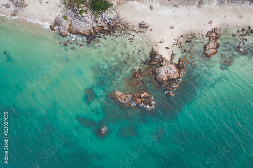 high angle view of beach photo