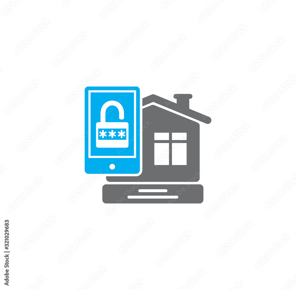 Smart home related icon on background for graphic and web design. Creative illustration concept symbol for web or mobile app Smart home related icon on background for graphic and web design. Creative illustration concept symbol for web or mobile app