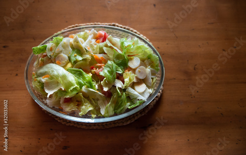 Fresh salad bowl photo