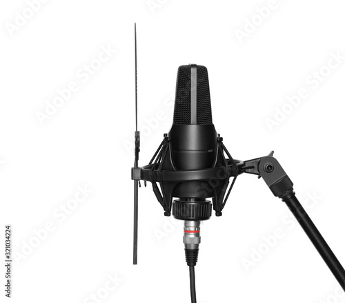 Studio microphone isolated on white