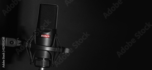 Studio microphone for recording asmr photo