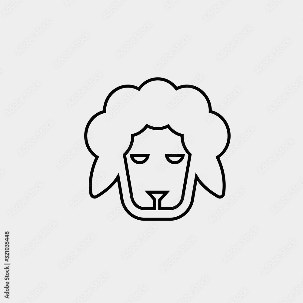 sheep icon vector illustration and symbol for website and graphic design sheep icon vector illustration and symbol for website and graphic design