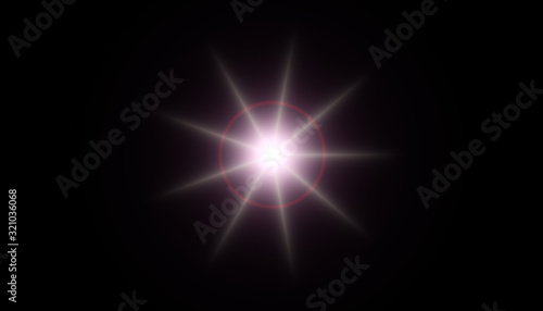 Overlay, flare light transition, effects sunlight, lens flare, light leaks. High-quality stock image of warm sun rays light effects, overlays or golden flare isolated on black background for design