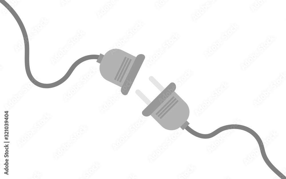 socket wire, poor connection, flat style vector illustration socket wire, poor connection, flat style vector illustration