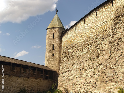 PSKOV, RUSSIA.  Dovmont tower of the Pskov Krom (Kremlin) photo