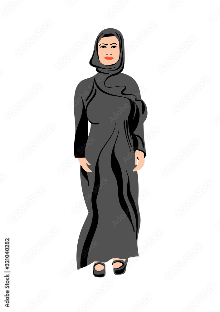 arabian muslim women in abaya - traditional closes arabian muslim women in abaya - traditional closes