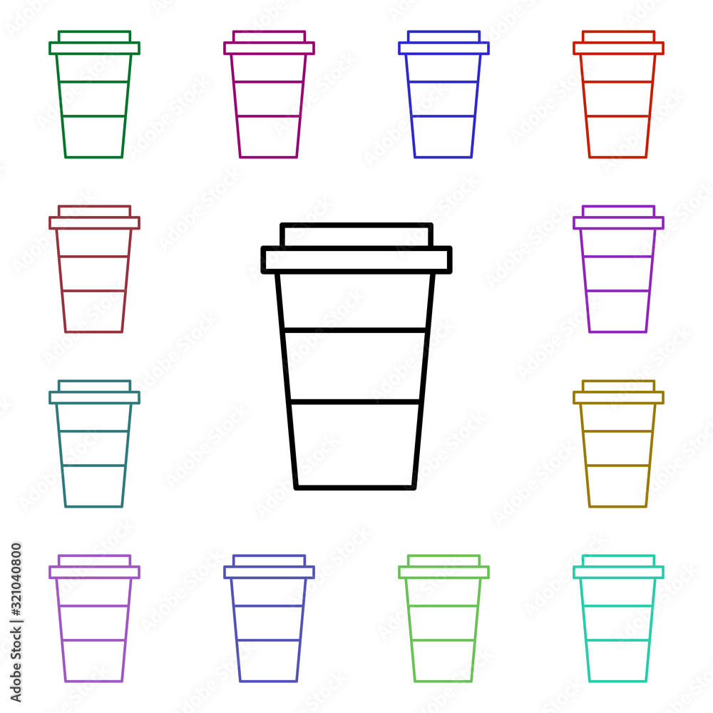 Drink, coffee multi color style icon. Simple thin line, outline vector of food and drink icons for ui and ux, website or mobile application Drink, coffee multi color style icon. Simple thin line, outline vector of food and drink icons for ui and ux, website or mobile application