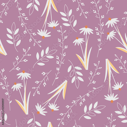 Textile vintage burgundy background. Seamless floral pattern for fabric, tile, wallpaper.