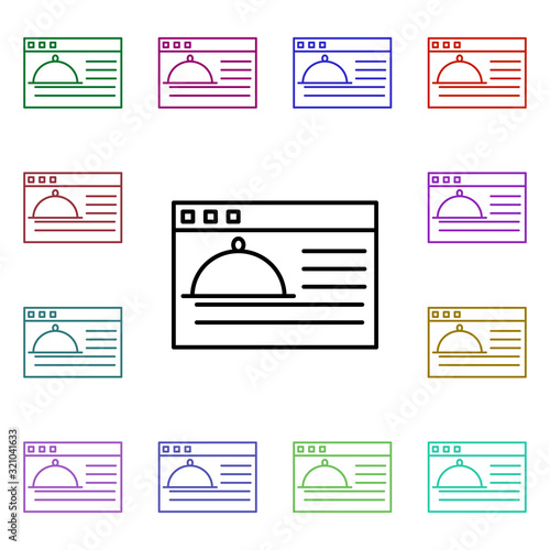 Food, web site multi color style icon. Simple thin line, outline vector of food and drink icons for ui and ux, website or mobile application