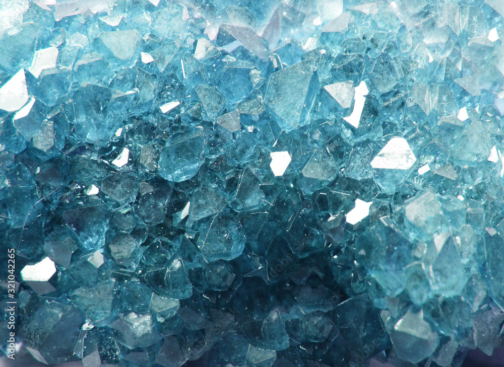 aquamarine gem crystal quartz mineral geological background - obrazy, fototapety, plakaty 