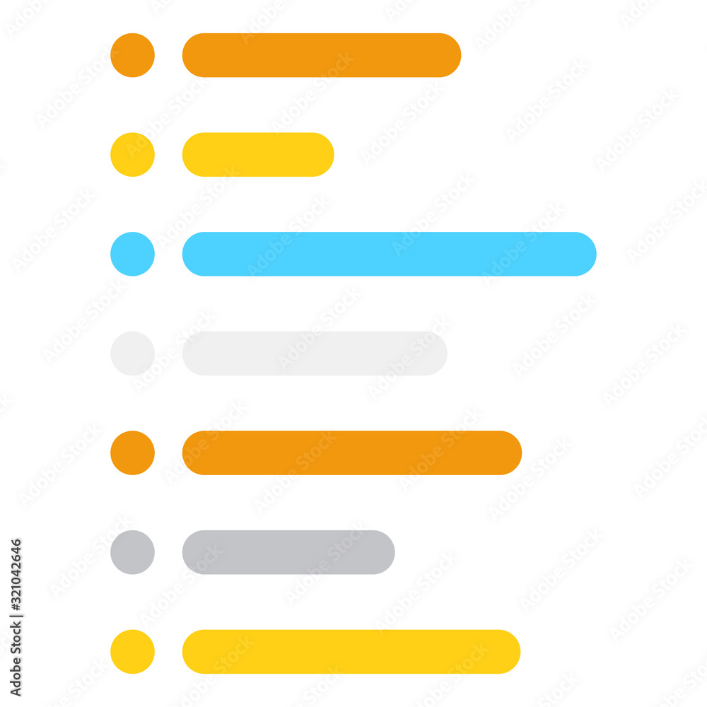 Check list icon vector, document content view icon, list symbol isolated on a white background Check list icon vector, document content view icon, list symbol isolated on a white background