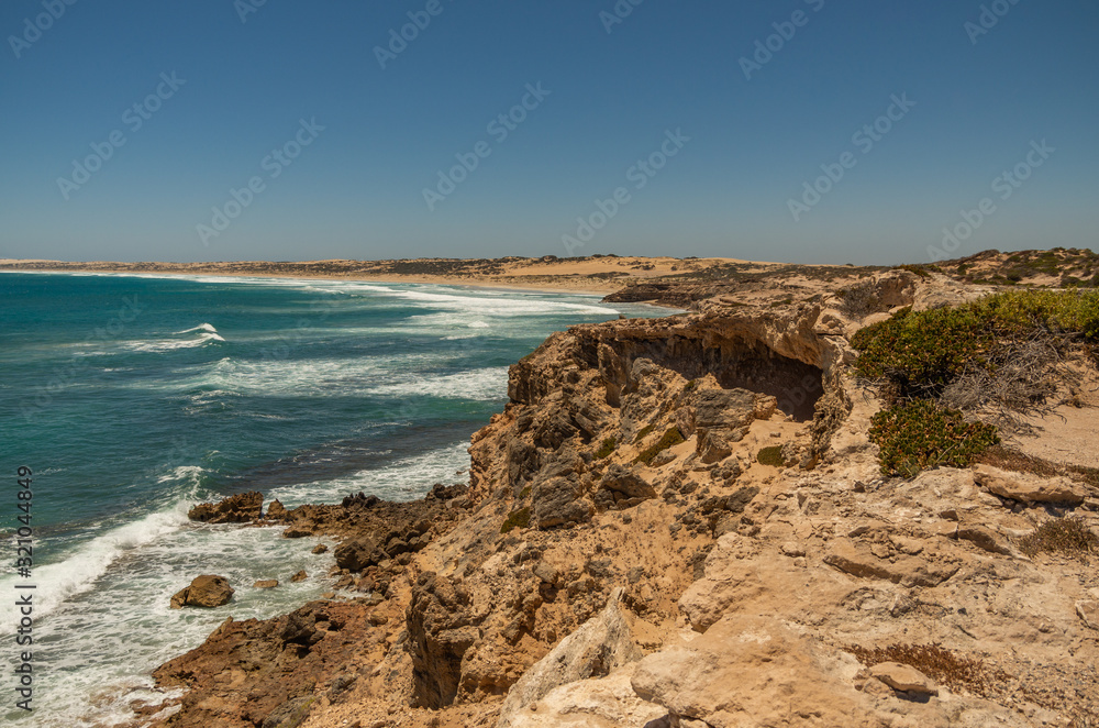 Pristine beaches and the rugged coastline of Yorke Peninsula, located west of Adelaide in South Australia