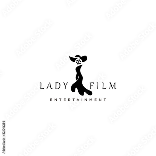 Woman and Film Reel, good design for Film Logo